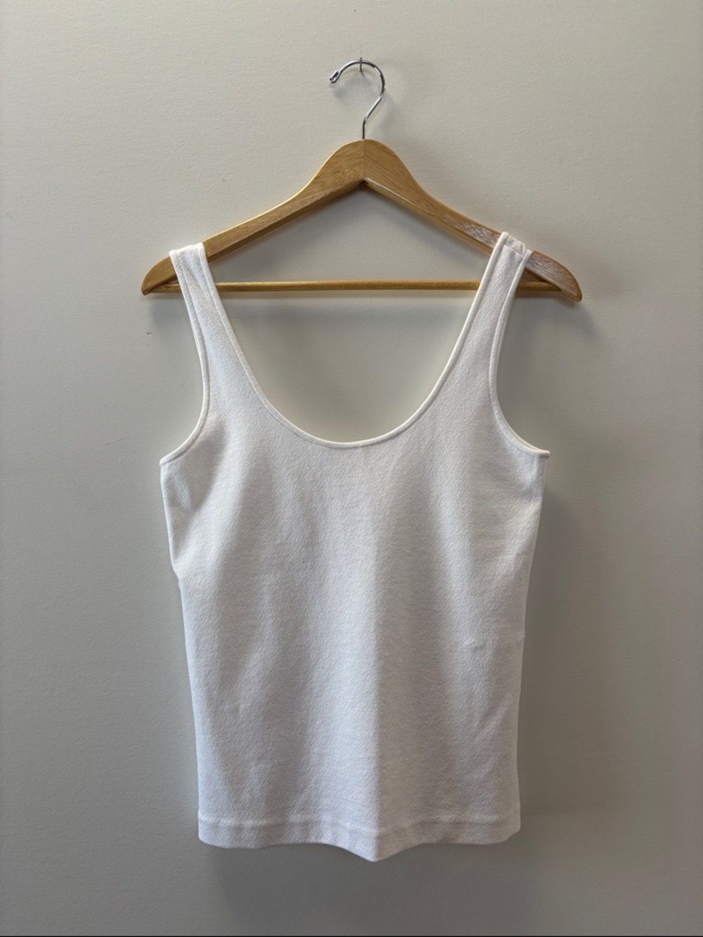 Club Monaco Pure White Scoop Tank